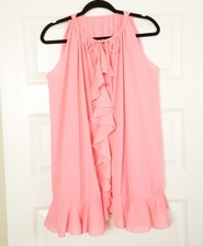 Vintage George Hatab Lingerie Pink Nightgown Sz M 1960's