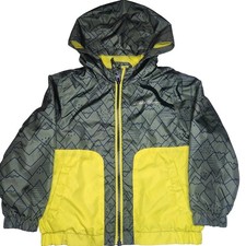 Eddie Bauer Jacket 2T Lightweight Rain Jacket Baby Kids Yellow Green Mountain