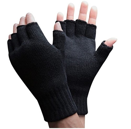 Mens adults thermal fingerless - adults,