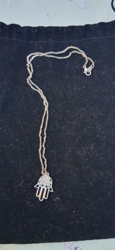 Hamsa hand link chain pendant - hamsa,