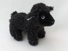 Little black lamb Sheep 100% Wool Soft toy stuffed animal plush cuddly teddy