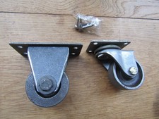 CAST IRON Castor wheel Antique iron rustic industrial Vintage Victorian old retr