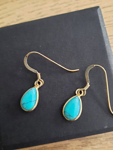 Gold tone hook drop - gold,