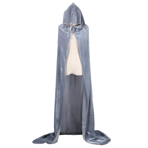 Velvet hooded cloak cape - hooded,