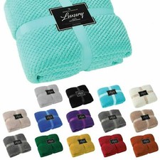  POPCORN WAFFLE BLANKET FLEECE