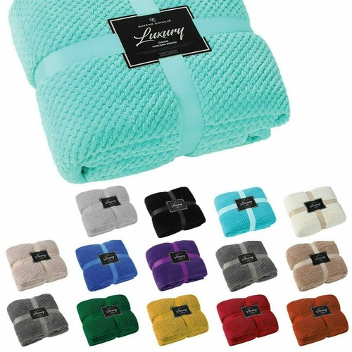 Popcorn waffle blanket fleece - blanket,
