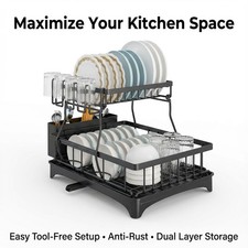 2 Tiers Kitchen Dish Drainer