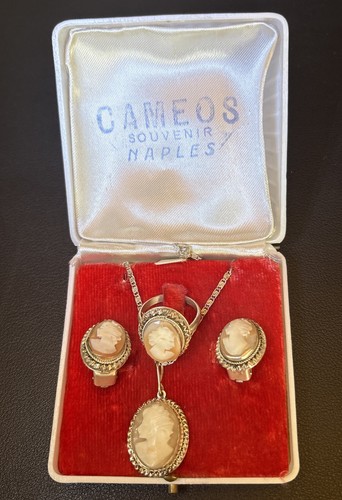 Naples cameo set ring - naples, clip