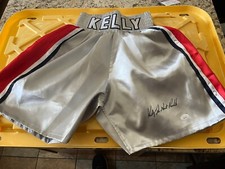Kelly Pavlick “ghost” SIGNED Autographed Custom BOXING TRUNKS HOF JSA CERTIFIED