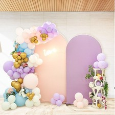 1xDoubleside Arch Stand Covers Photo Props Backdrop Cover Birthday Party Wedding