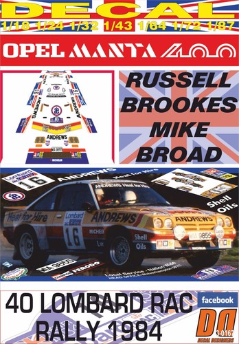 Decal opel manta - decal, andrews
