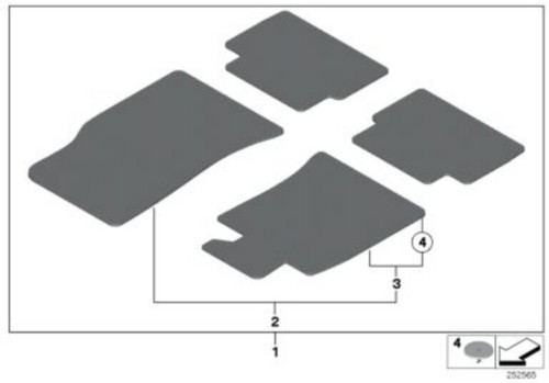 Mini genuine right - floor, mat