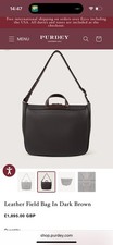 Purdey Leather Field Bag Dark