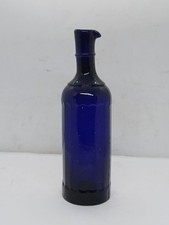 Old 18 Sided Cobalt Blue Glass Ink Bottle