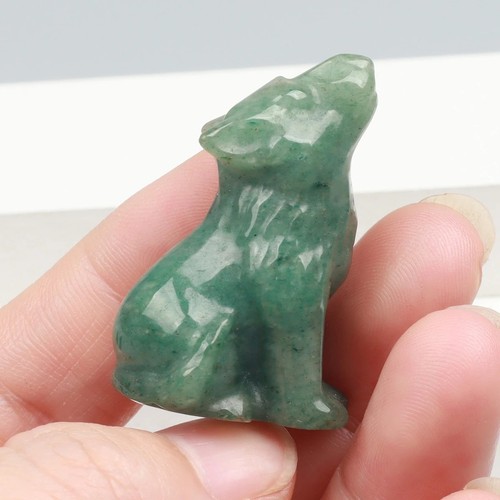 Crystal howling wolf figurines - howling,