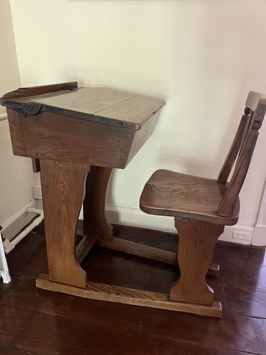 Vintage school desk - school, with