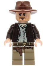 LEGO ® minifig iaj001 - Indiana Jones - dark brown jacket minifigure new from H