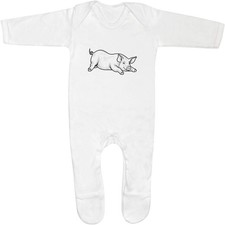 'Relaxing Pig' Baby Romper