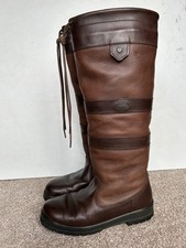 Dubarry Galway Gore-Tex Brown Leather Country Equestrian Yard Boots UK5 EU38