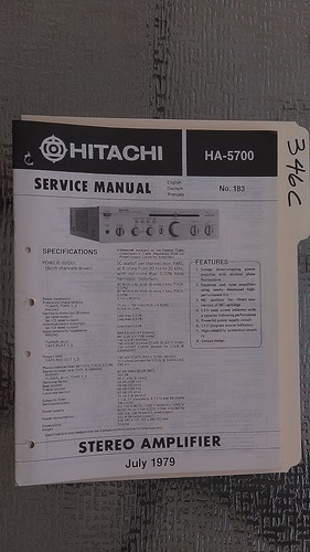 Hitachi 5700 service - service, manual