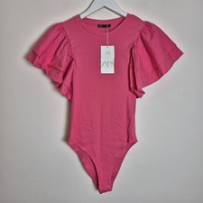 Zara Size L Pink Ribbed Frill