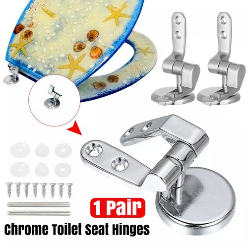 Pair chrome toilet seat - pair,