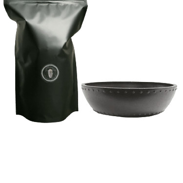 Round mica pot - mica,