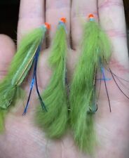 Eiretroutflies X3 Olive Hothead Snake Trout Fly Size 10.