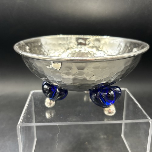 Hammered silver plate - plate, 5"