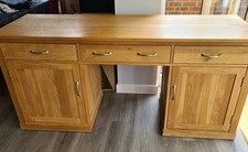 Oak desk with 2 cupboards, 2