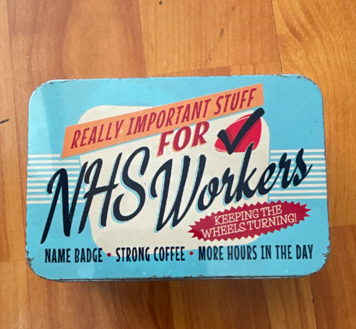 Vintage nhs workers - metal, tin
