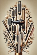 Hairdresser Tools Tree Hair Salon Beauty Framed Canvas Wall Art Poster Print
