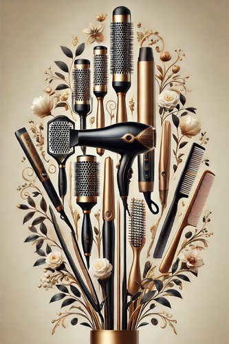 Hairdresser tools tree hair - tree,