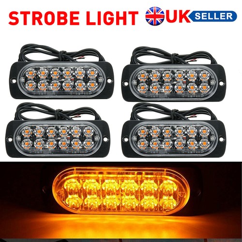 12led amber strobe recovery - 4x,