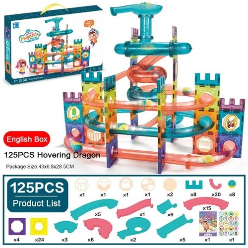 Magnetic blocks track building - blocks,
