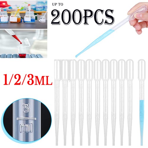 200x plastic pipettes - pipettes, 6"