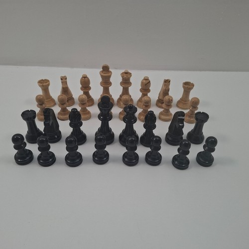 Wooden chess pieces complete - wooden,