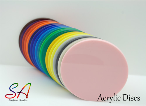 Coloured acrylic discs - acrylic,