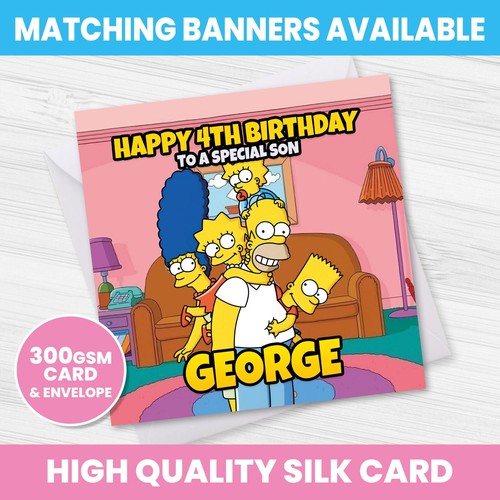 Personalised simpsons birthday - personalised,
