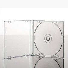 10 Single Slim Frosted Clear CD Jewel Blank Empty New Plastic Replacement Case 
