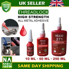 HIGH STRENGTH ( 271 ) THREAD LOCKER METAL RED ADHESIVE NUT SCREW GLUE COMPOUND+