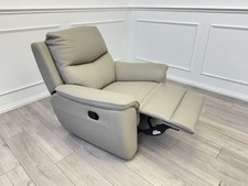 LAZYBOY DOUGLAS MANUAL RECLINER ARMCHAIR IN LEATHER STONE