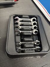 Snap On 6-Pc Metric Flank Drive® Stubby Ratcheting Spanner Set 8-14mm 10mm Missi