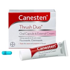 Canesten Thrush Duo Oral Capsule & Cream | Complete Treatment | UK Pharmacy