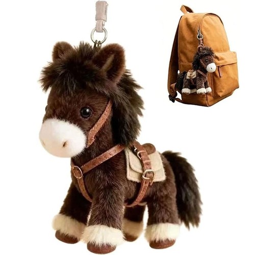 Soft stuffed pony keychain - pony,