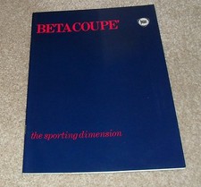Lancia Beta Coupe Brochure 1980 - 1300 1600 2000