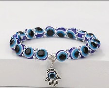 Evil Eye Lucky Hand Good Luck Elastic Bracelet for Protection and Blessing