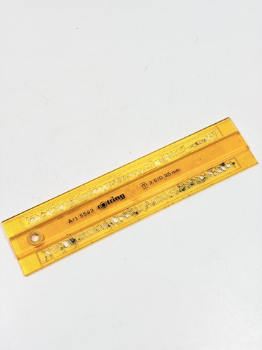 Rotring plastic stencil ruler - plastic,