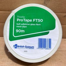 1 x Drywall scrim tape / fibre tape thistle pro tape FT50 Gyproc 48mm x 90M roll