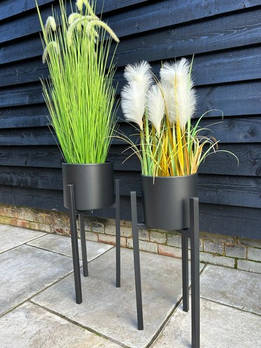 Black tall plant - pot, stand